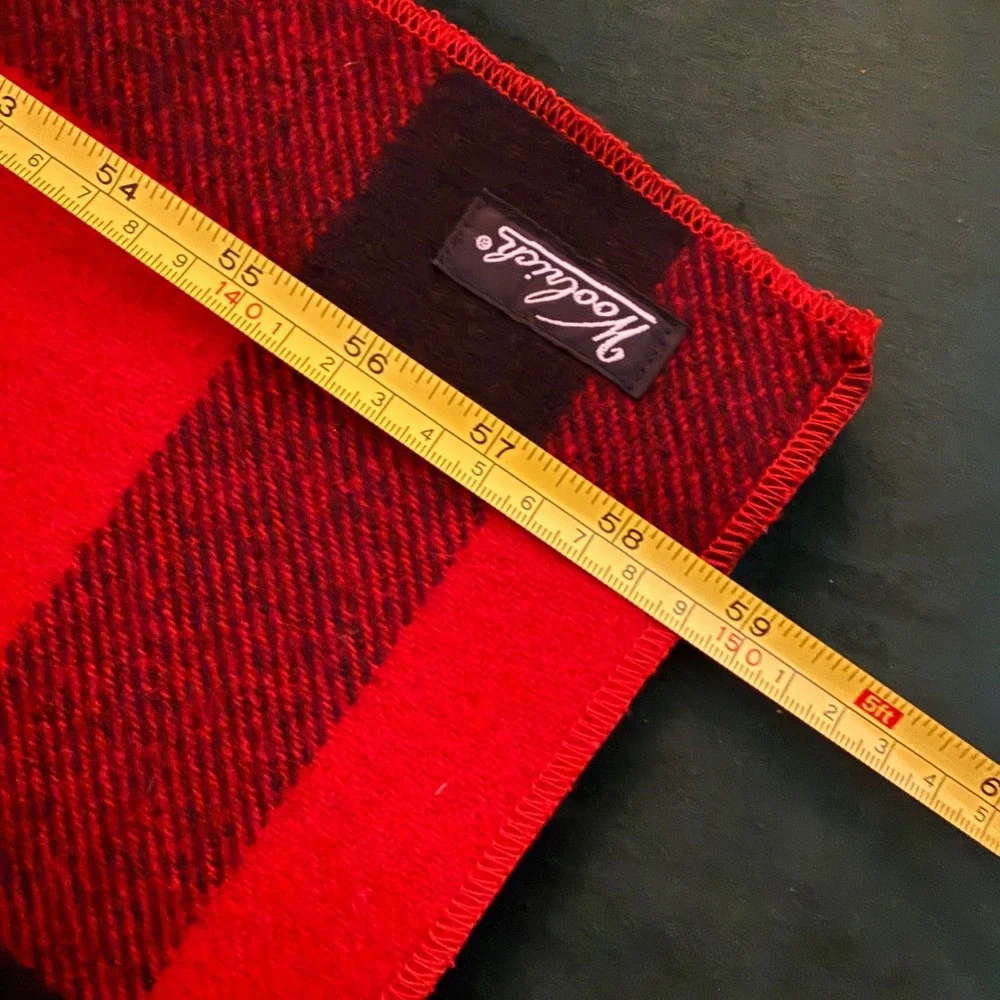 Woolrich Buffalo Plaid Scarf Red‎ Black Check Wool Blend Winter Neckwear